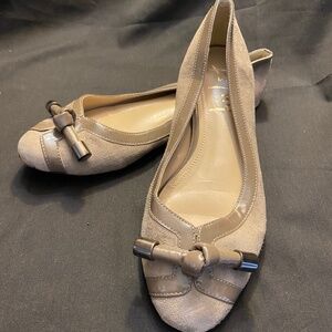 Fs/ny  Ballet Flats Tan Taupe Suede Size 7